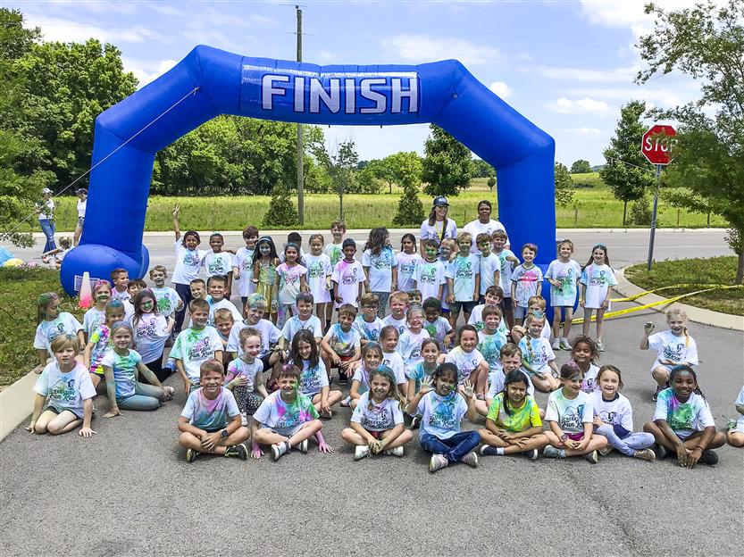 Elementary students enjoy time outside